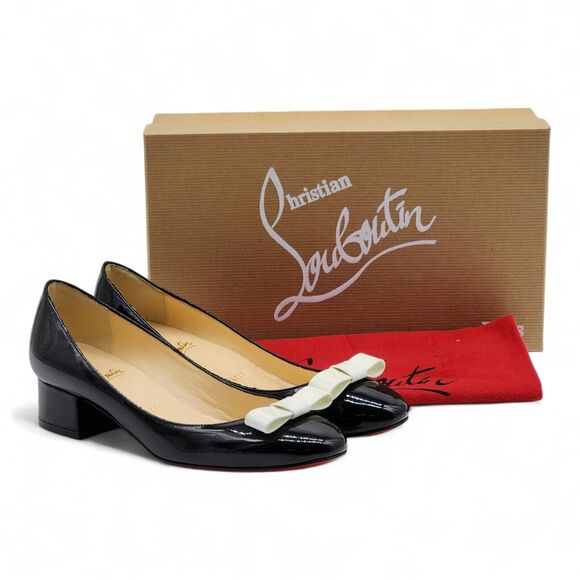 Christian Louboutin Shoes - Christian Louboutin Pumps Zerlisixty Patent Leather Shoes in Black 35.5 5US NWB